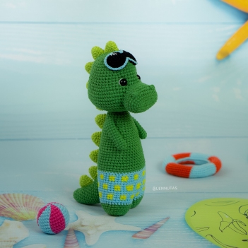 Jasper the Dinosaur - Summer Style amigurumi pattern by Lennutas