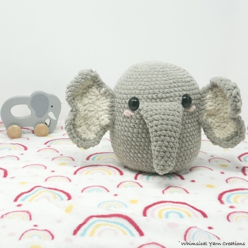 Huggable Elephant Friend amigurumi pattern by Whimsical Yarn Creations
