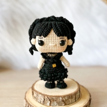 Wednesday Addams Dancing outfit amigurumi pattern by Crocheniacs