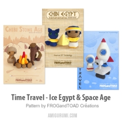 Time Travel - Ice Egypt & Space Age amigurumi by FROGandTOAD Creations