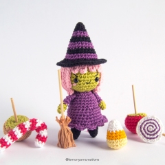 Candy Witch amigurumi pattern by Lemon Yarn Creations