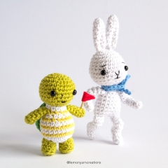 Hare and Tortoise amigurumi pattern by Lemon Yarn Creations