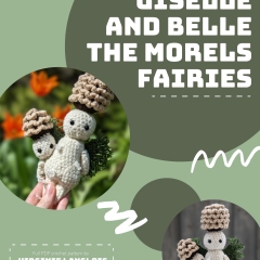 Giselle the morel fairy mushroom amigurumi pattern by Cosmos.crochet.qc