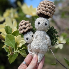 Giselle the morel fairy mushroom amigurumi by Cosmos.crochet.qc