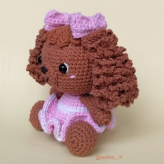 Bonnie the Toy Poodle amigurumi by Audrey Lilian Crochet