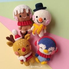 Kawaii Winter Friends amigurumi by Audrey Lilian Crochet