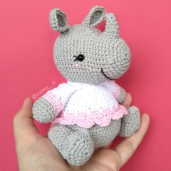 Rini the Javan Rhino amigurumi pattern by Audrey Lilian Crochet