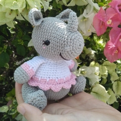 Rini the Javan Rhino amigurumi pattern by Audrey Lilian Crochet