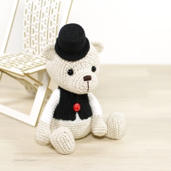 Teddy Bear in a Vest and Top Hat