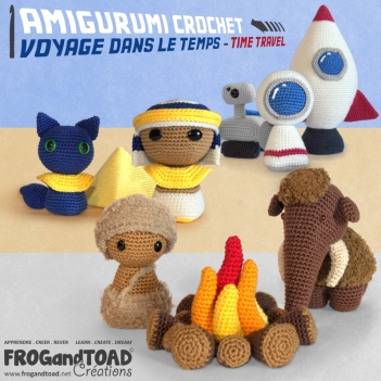 Time Travel - Ice Egypt & Space Age amigurumi pattern by FROGandTOAD Creations