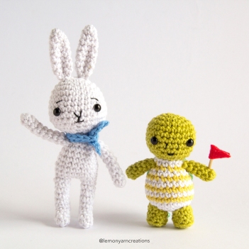 Hare and Tortoise amigurumi pattern by Lemon Yarn Creations