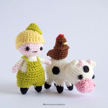 Jack and Cow amigurumi pattern by Lemon Yarn Creations