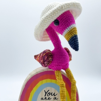 Yani the Flamingo  amigurumi pattern by DearJackiStitchery