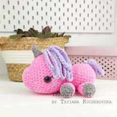 2 patterns/unicorn and dino amigurumi pattern by TANATIcrochet