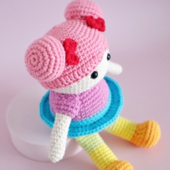 Rainbow Girl amigurumi by Cara Engwerda