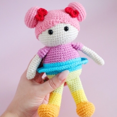 Rainbow Girl amigurumi pattern by Cara Engwerda