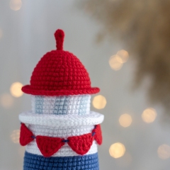 Lighthouse with lifebuoy amigurumi pattern by TwoLoops