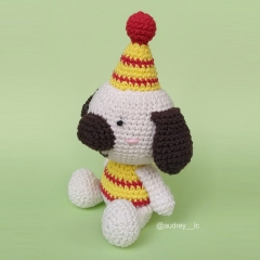 Bob the New Year Dog amigurumi pattern by Audrey Lilian Crochet