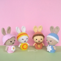 Four Seasons Bunny amigurumi pattern by Audrey Lilian Crochet