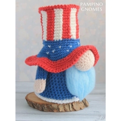 Patriotic Gnome, Independence Day amigurumi by PamPino Gnomes
