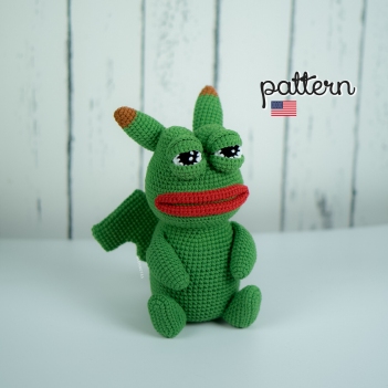 Pepechu Pikachu the Frog amigurumi pattern by Lennutas