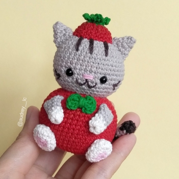 Tomato Cat amigurumi pattern by Audrey Lilian Crochet