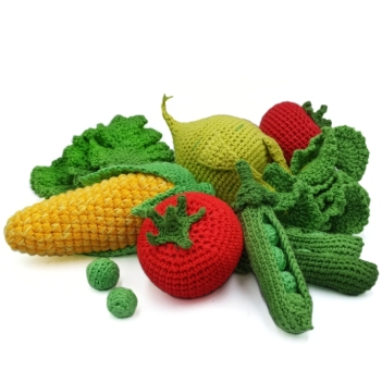 Summer vegetables pattern: 5 in 1 amigurumi pattern by Mommys Bunny Crafts