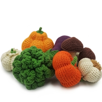 VEGETABLES patterns 6 in1. Fall set amigurumi pattern by Mommys Bunny Crafts
