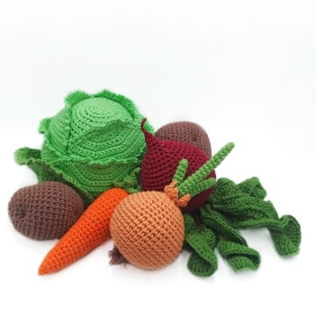 Vegetables winter set 5 in 1 amigurumi pattern by Mommys Bunny Crafts