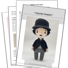 Charles Chaplin amigurumi pattern by Amour Fou