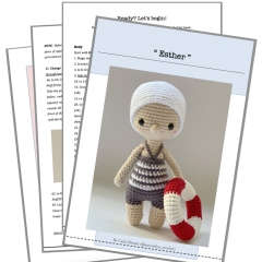 Esther, the swimmer amigurumi pattern by Amour Fou