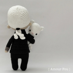 Karl Lagerfeld amigurumi by Amour Fou