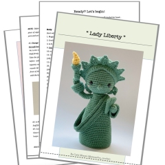 Lady Liberty amigurumi pattern by Amour Fou