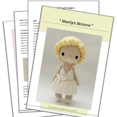 Marilyn Monroe amigurumi pattern by Amour Fou