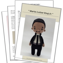 Martin Luther King Jr. amigurumi pattern by Amour Fou