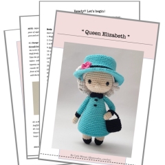 Queen Elizabeth amigurumi pattern by Amour Fou