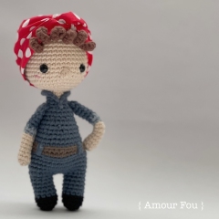 Rosie, the Riveter amigurumi pattern by Amour Fou