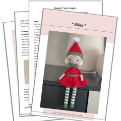 Silke, the Christmas Elf amigurumi pattern by Amour Fou