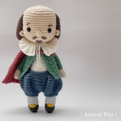 William Shakespeare amigurumi pattern by Amour Fou