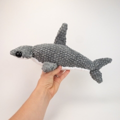 Hector the Plush Hammerhead Shark amigurumi by Theresas Crochet Shop
