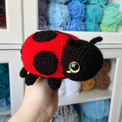 Charlene the Mama Ladybug & baby amigurumi by All From Jade