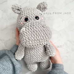 Harry the Hippopotamus amigurumi pattern by All From Jade