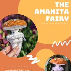Donalda the mushroom amigurumi pattern by Cosmos.crochet.qc