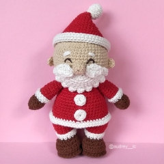 Happy Santa Claus amigurumi pattern by Audrey Lilian Crochet