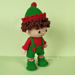 Noel the Christmas Elf Boy amigurumi by Audrey Lilian Crochet