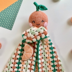 Clementine the Orange Lovey amigurumi pattern by SarahDeeCrochet