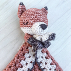 Emmet the Fox Lovey amigurumi pattern by SarahDeeCrochet