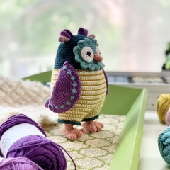 Lavender the Owl amigurumi pattern by SarahDeeCrochet