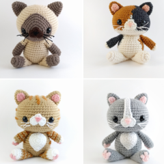 Snuggle Kitty Cats Bundle amigurumi pattern by AmiAmore
