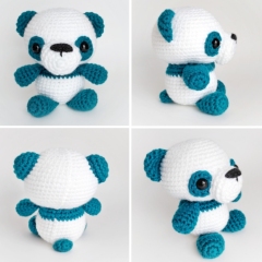 Snuggle Panda Bear amigurumi pattern by AmiAmore